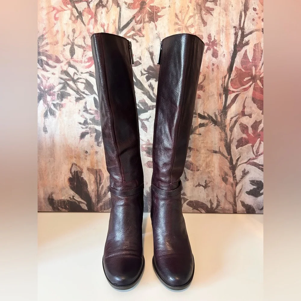 New Naturalizer Women's Leather Boots in Wine Color- Size 6- New without box - Picture 1 of 11
